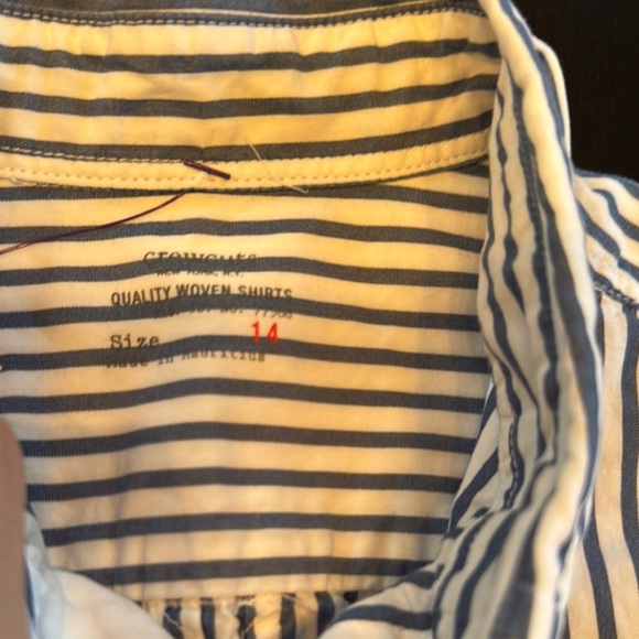 Crewcuts Blue and White Striped Button Down Shirt - Picture 2 of 2